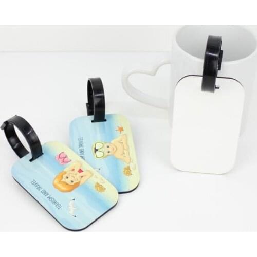 Double-sided Printed DIY Personalized MDF Sublimation Blank Luggage Tag Travel Luggage Tag Blank Heat Press Consumables SN3752