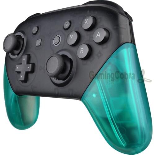DIY Emerald Green Handle Grips Housing Shell Case Replacement Kits for NS Switch Pro Controller