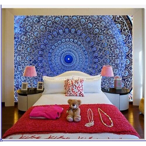 European 3D ceiling wallpaper wallpaper ceiling roof roof decorative wallpaper dome custom star mural