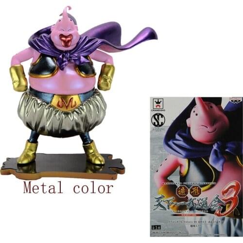 Original Dragon Ball Z Anime Figure Metal Color Dragon Ball Majin Buu Anime Figures Majin Buu ABS Anime Action Figures Toys