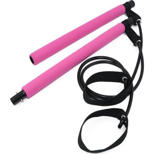 Gym Body Abdominal Resistance Bands for Pilates Exercise Stick Toning Bar Fitness Rope Puller