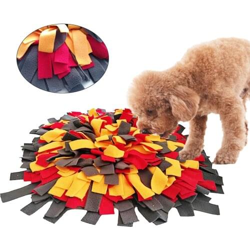 Dog Training Relieving Nosework Mat Dog Train Toy Sniffing Training Mat Round Washable Blanket Pet Educational Toys Stress