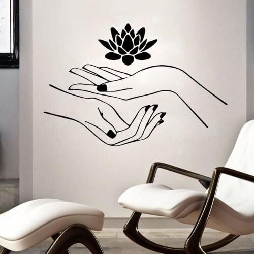 Creative Lotus Flowers Wall Stickers Home Office Decor Art Bedroom Living Room Decoration DIY Decals for Furniture Wallpaper