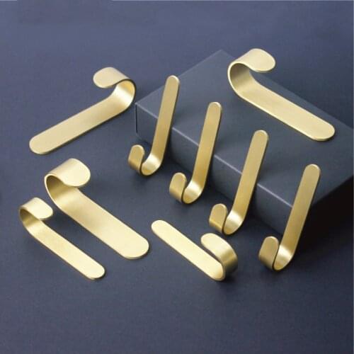LCH Nordic Style Solid Brass Gold Clothes Hook Keys Holder Towel Holder Copper Hook for Bathroom Hook Entryway Clothes Hook