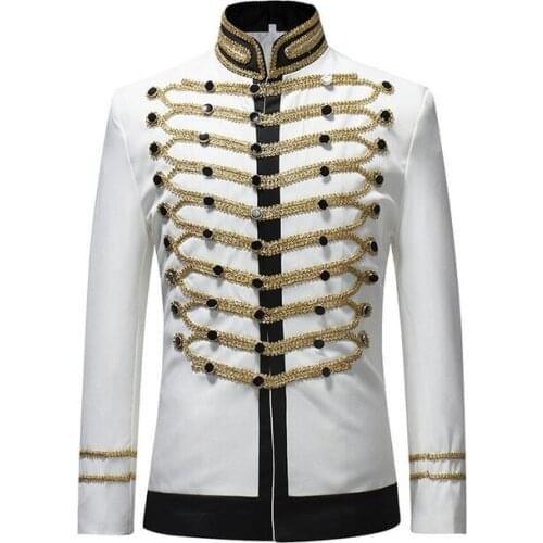 2020 Male Single Breasted Suit Jacket Men Military Stage Suit Fashion Drama costume Party Blazer Men Plus Size