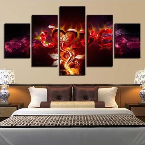Wall Art Diy Diamond Painting "Love" patterns Full SquareDiamond Embroidery Cross Stitch Mosaic Paintings by Numbers 5pcsZP-2970