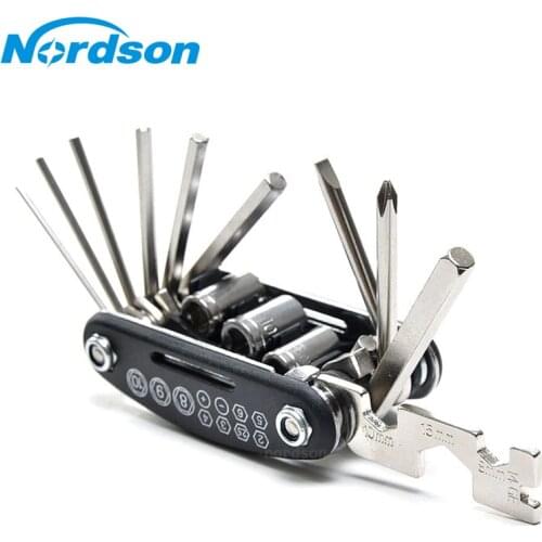 16 In 1 Multi-Function Motorcycle Bike Repair Tools Travel Kit Allen Key Multi Hex Wrench Screwdriver Kits Moto Tools