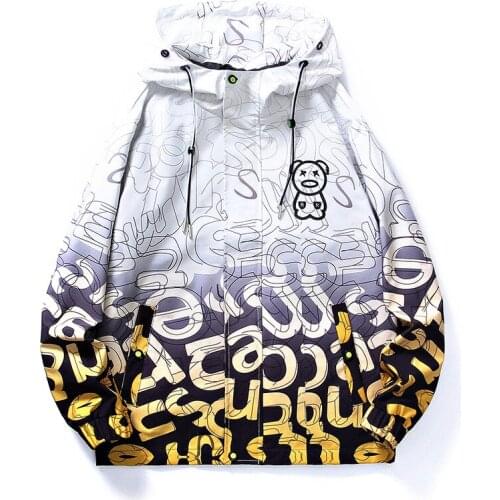 2021 New Youth Hoodie trend loose national fashion beautiful print jacket mens autumn coat