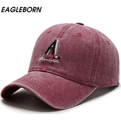2021 New Baseball Cap Young Men Women Retro Wash Baseball Cap Embroidery A Letter Trendy Hat Couple Cap Baseball Hat Snapback