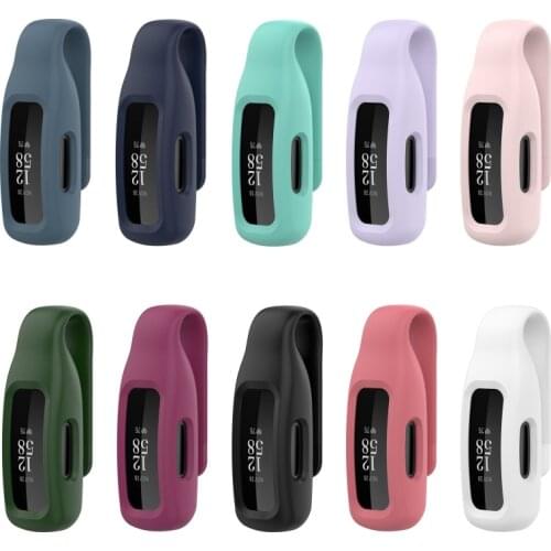 2020 New Steel Clip Protector Holder Cover Shell Silicone Protective Case Skin Clip For -Fitbit Inspire 2 Watch Accessory