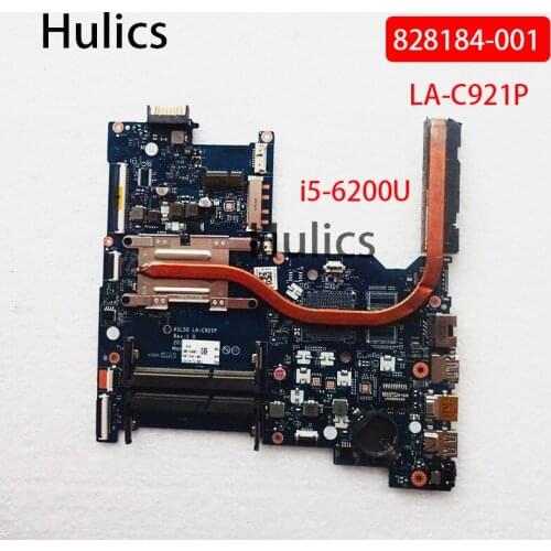 Hulics Original 828184-501 For HP PAVILION 15-AC Laptop Motherboard w/ i5-6200U CPU 828184-001 ASL50 LA-C921P