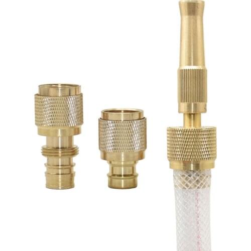 Garden Irrigation Spray Gun Adjustable Brass Sprinkler With Lock Nut Hose Sprinkler System Car Wash lawn Watering Water Gun 1