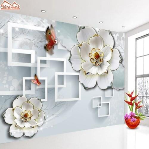Custom Photo Luxury Wallpaper Murals Living Room Bedroom Home Decor 3d Relief Floral Decorative Painting Murals Papel De Parede