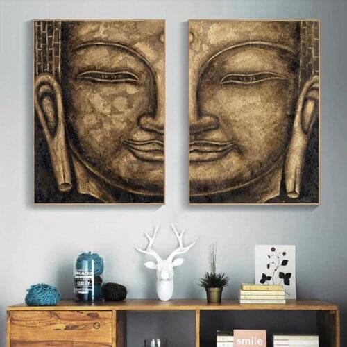 Buddha Poster Wall Painting Canvas Prints Wall Art Pictures For Living Room Modern Home Decor Vintage Indoor Decorations NOFRAME