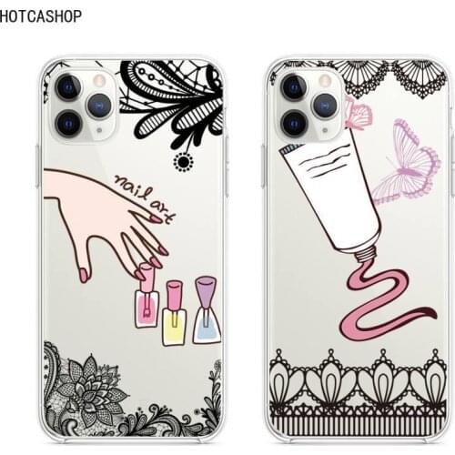 Sexy lace perfume cosmetics Phone Case clear for iphone 12 pro max mini 11 pro XS MAX 8 7 6 6S Plus X 5S SE 2020 XR cover
