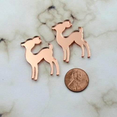 ROSE GOLD MIRROR Deer - 20PCS Cabochons in Laser Cut Acrylic
