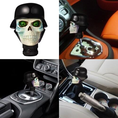 Skull Car Gear Knobs Lever Shift Lever Knob Auto Manual Trans Handle Head Resin