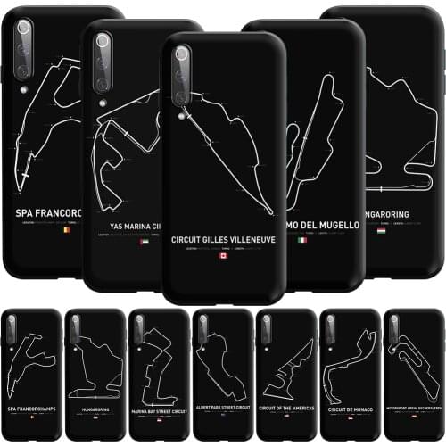 Formula 1 F1 Racing Circuit Case for Xiaomi MI 8 9 9T A2 A3 10 10T Note Lite Pro SE Max 3 F1 Poco X3 NFC M3 11 11i Ultra F3