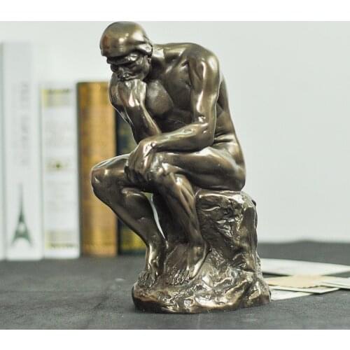 Thinking people statue study room decor man figure Resin man thinking