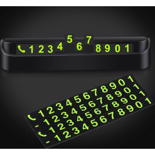 Car Styling Temporary Parking Card Phone Number Card Plate Magnet Car Flip Numbers Card Plate For Automobile Accessories
