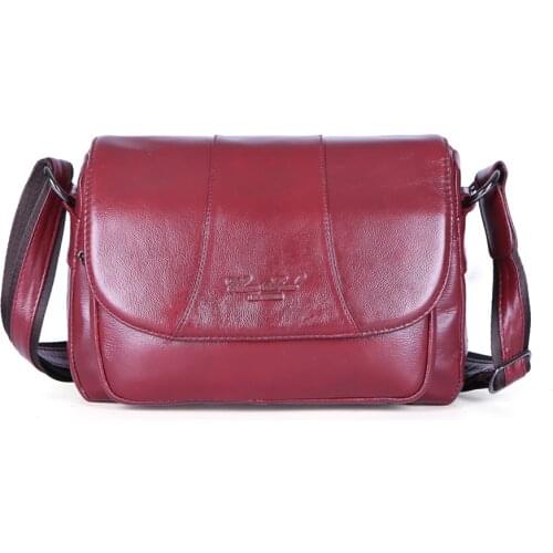 Genuine Leather Womens Fashion Messenger Bags Fashion Travel Shopping Crossbody Shoulder Bags For Women Flip Cover Handbags