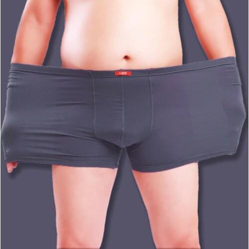 3pcs Bear Large Male Modal Underwear Plus Size Mens High Waist Boxers Underpants Dark Blue/Dark Grey/Red 5XL 6XL 7XL 8XL 9XL