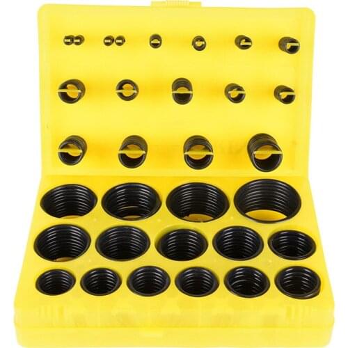 For Car Universal 386pcs Black NBR O Ring Seal Kit 30 Different Sizes Rubber O-ring Sealing Gasket Assortment Set