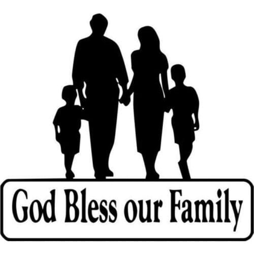 Personality God Bless Our Family To Remind The Car Styling Safety Vinyl Window Good Quality Waterproof Sun Protection Anti-UV