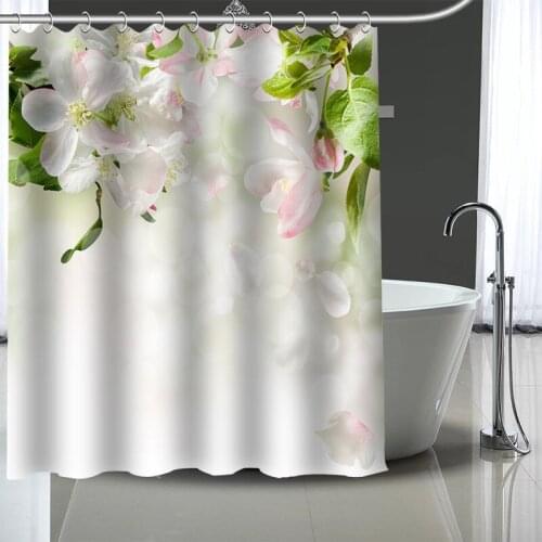 Custom Cherry Blossoms Shower Curtain Modern Fabric Bath Curtains Home Decor Curtains More Size Custom Your image