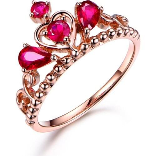 Creative Crown Silver Color Rings For Women Luxury Fashion Female Rose Gold Ring Jewelry Ladies Wedding Dancing Party Gift