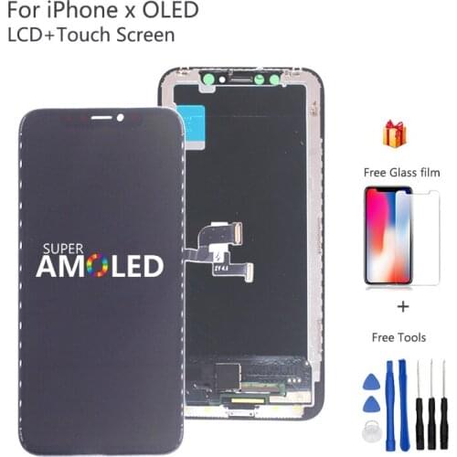 High Quality For iPhone X OLED XS XR LCD Display Touch Screen Digitizer Assembly For iPhone X Screen Test 3D Touch No Dead Pixel