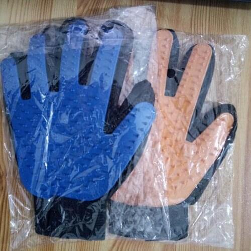 100PCS Hot Sale Cats Dogs Massage Glove Soft TPR Pet Bath Brush Shower Grooming Comb Right Hand Apply