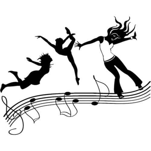 18.7CM*14.6CM Fashion Music Dance Floor Party Vinyl Decal Car Stickers S9-0738