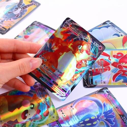 2020 New Styles 140V Series Tag Team EX MEGA Pokemon Cards French Version Collections Kids Fun Toy