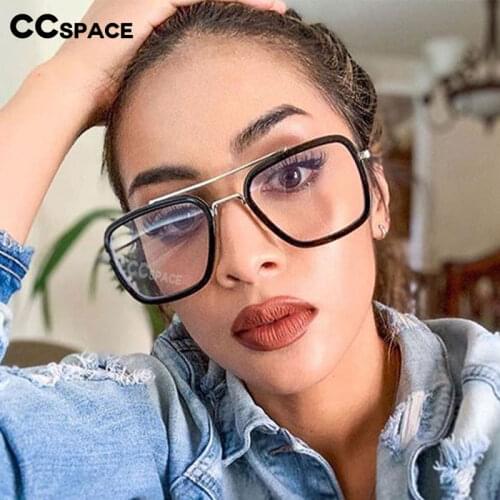 48067 Plastic Titanium Oversized Glasses Frames Square Men Women Optical Fashion Computer Glasses