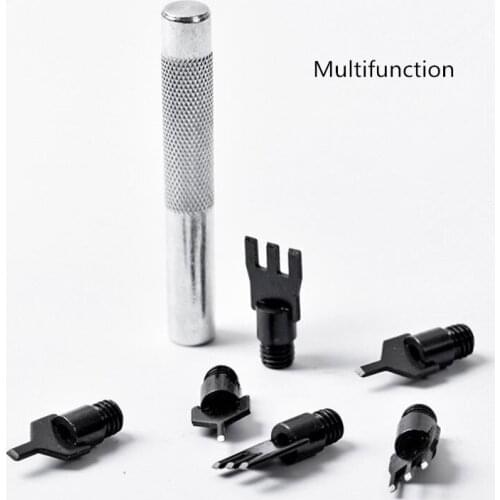 7 pcs/set 1.5/ 2.3/ 3.1mm Multifunction Leather Punch Set 1+3 Prong Punch Leather Tools DIY Leather Carving Tool