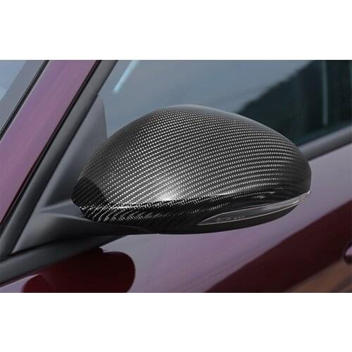 Car Accessories Real Carbon Fiber Rearview Mirror Cover Caps Fit for Alfa Romeo Giulia 2017 2018 Quadrifoglio