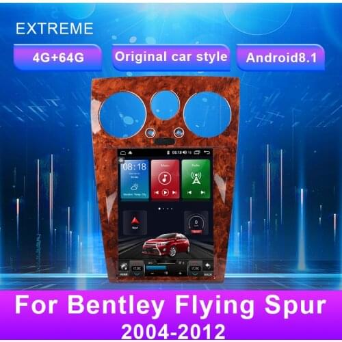 12.1 Inch Android 8.1 4G+64G Car Multimedia GPS Navigation Radio Video Player With Frame For Bentley Flying Spur/ Continental