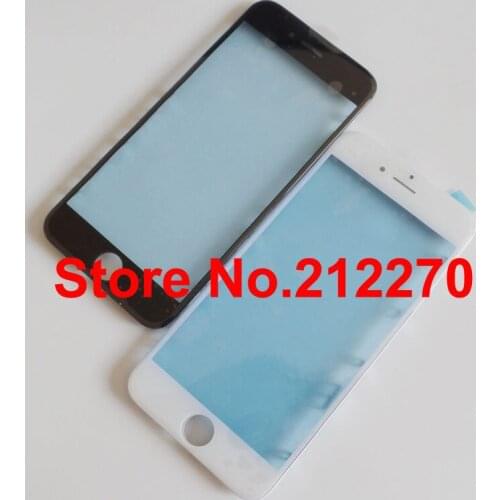 Free DHL EMS High Quality New Front Outer Screen Glass Lens With Frame Replacement For iPhone 6 4.7" Black/White Wholesale
