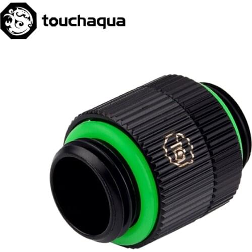 Bitspower Touchaqua Dual G1/4" Male To Male Rotary Fittings Nipple Connector Black ,Silver,TA-RE