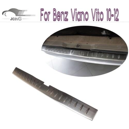 Chrome Rear Bumper Protector Sill Plate Trim Cover Fit For Benz Viano Vito 10-12