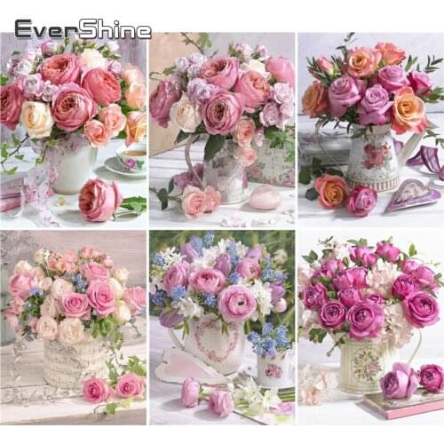 EverShine Diamond Embroidery Rose Picture Rhinestone 5D DIY Diamond Painting Full Square Flowers Mosaic New Arrival Hobby