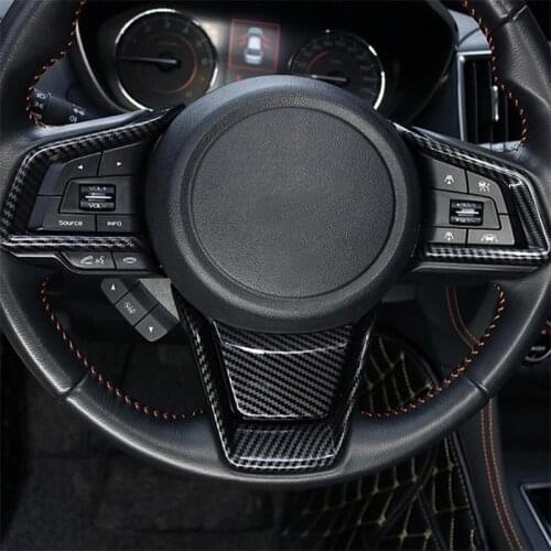 Car Interior Steering Wheel Switch Button Panel Decoration Cover Trim For Subaru Forester SK XV 2019 2020 Styling Accssories