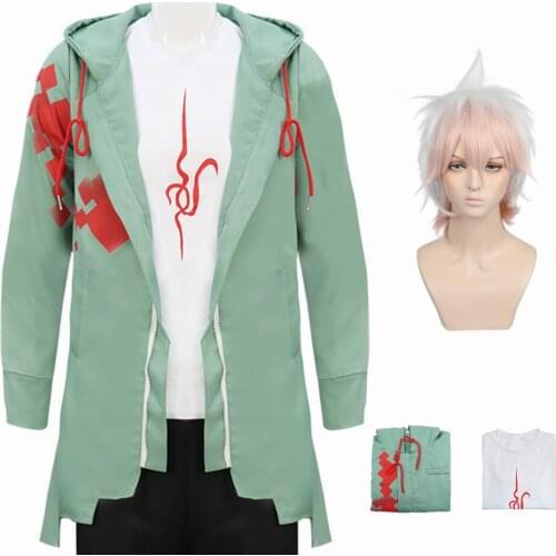 Anime Super Danganronpa 2 Nagito Komaeda Cosplay Costume Men Hoodies Jackets