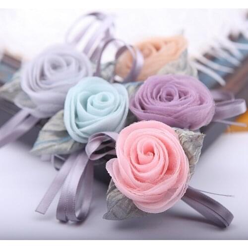 Hand Made Lace Flowers 4PCS/Lot Lace Fabric Garment Accessories Lace Trim Wedding Dress Banquet Decorations Appliqued 19603