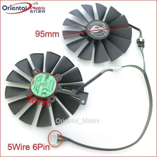 T129215SM 12V 0.25AMP 95mm GPU Fan For ASUS GEFORCE GTX 1080Ti ROG POSEIDON PLATINUM Graphics Card Cooler Cooling Fan