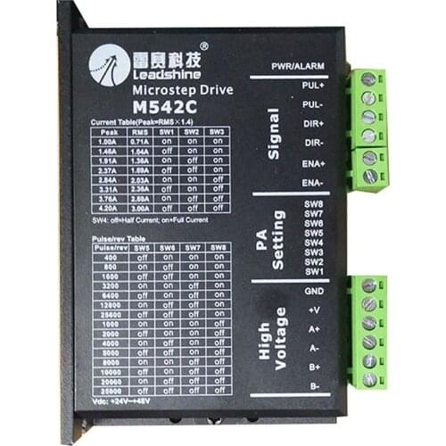 Leadshine M542C 2Phase Stepper Motor Driver Input Voltage 24-48VDC Current 1.0-4.2A