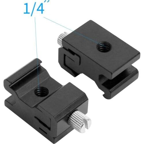 Metal Camera Flash Hot ShoeFlash Bracket Mount Adapter w/ 1/4" inch Tripod Screw To Light Stand Tripod Holder for Camera Tripod