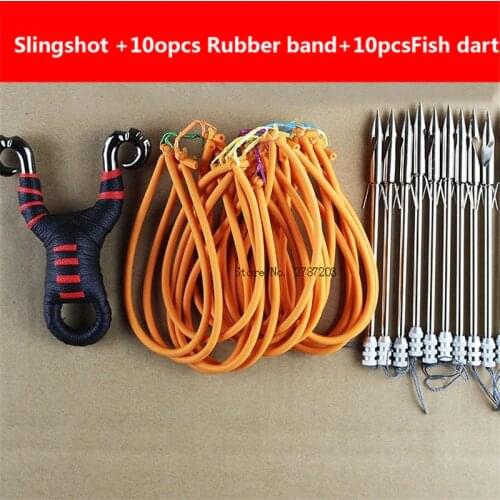 Outdoor Powerful Multi-function fishing Shooting fish Slingshot Catapult Hunting Sling Shot arrow kit slingshot fish darts set