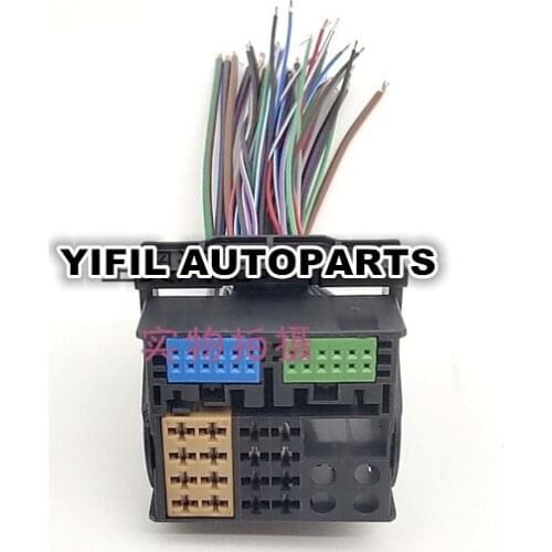 Navigation Host Multimedia RNS315 RCD510 Radio Plug Rear Speaker Connector Wire Harness For VW Audi 3B7 035 444A/8X0 035 447